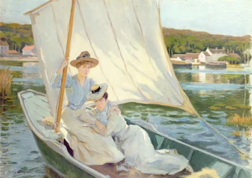 Ladies in a Sailing Boat